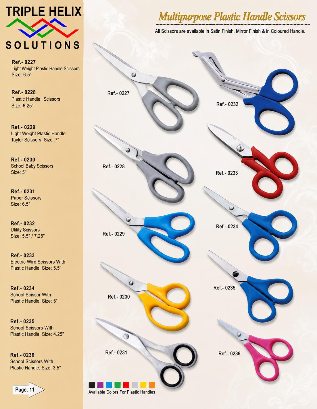 Multipurpose Plastic Handle Scissors β beauty catalogue page 11