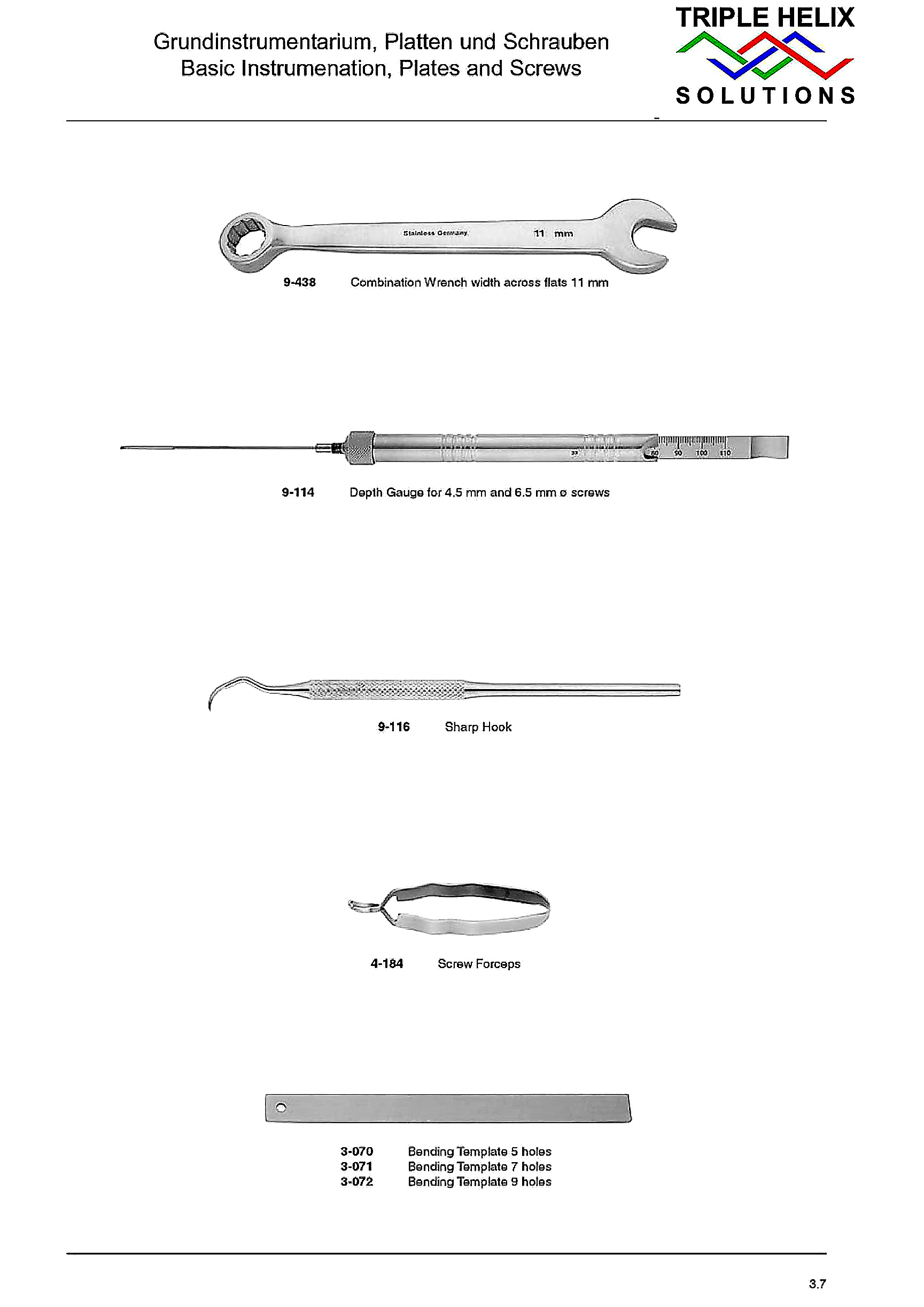 Combination Wrench, Depth Gauge and Screw Instruments - page 6
