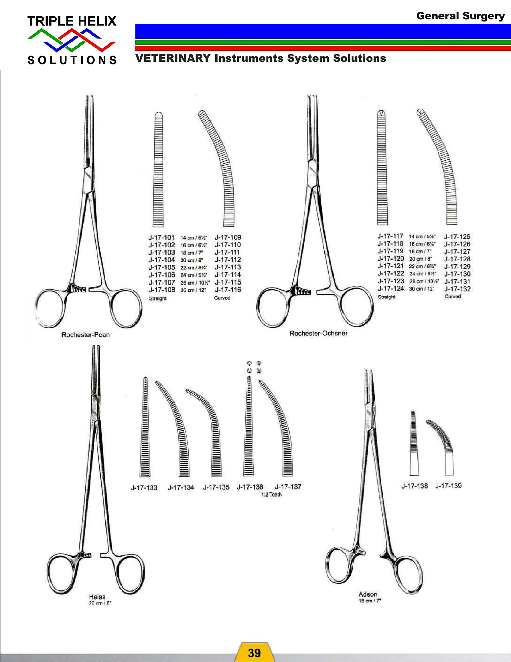 Rochester-Pean, Rochester-Ochsner and Heiss Forceps - page 31