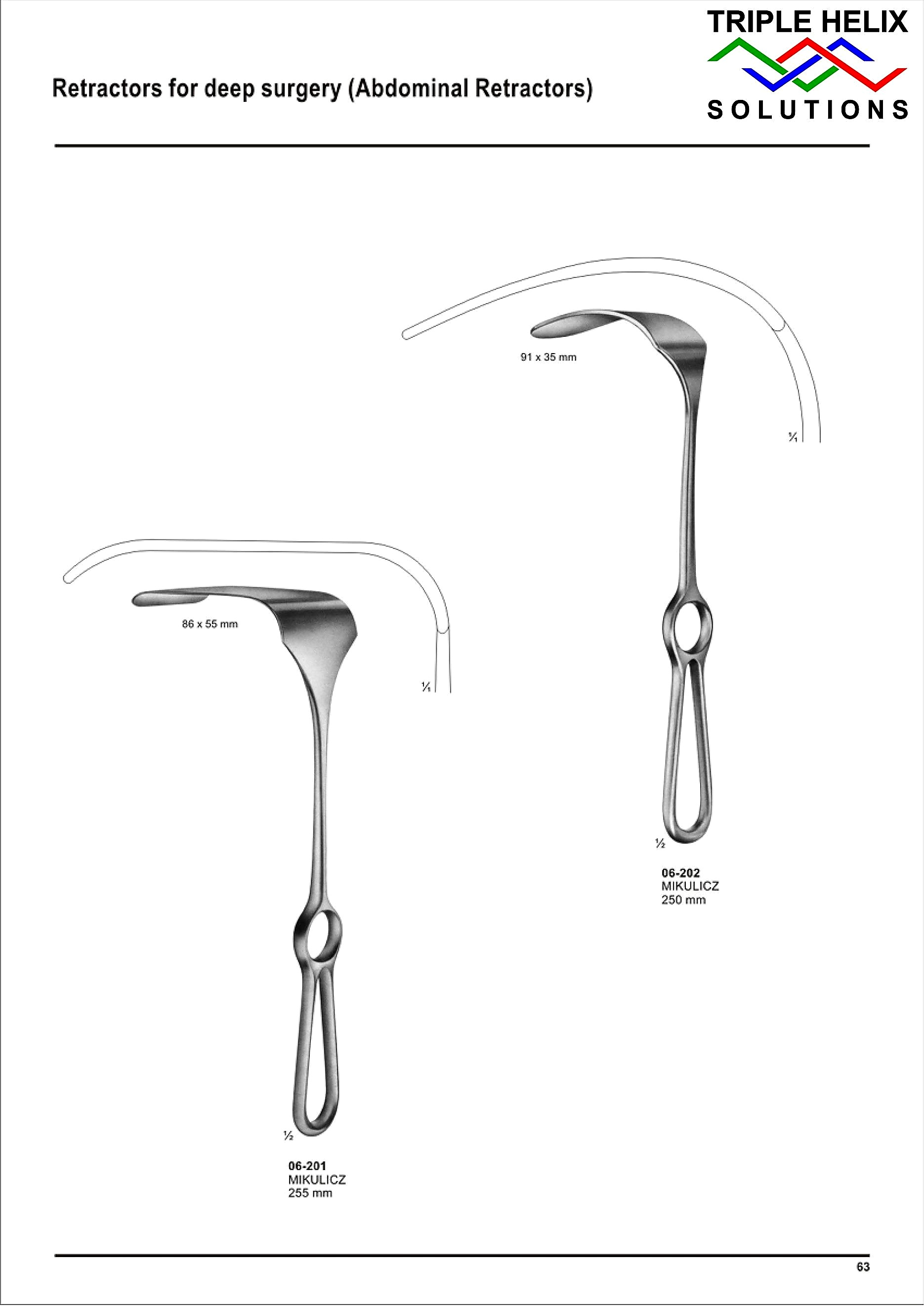 Retractors for Deep Surgery (Abdominal Retractors) - page 63