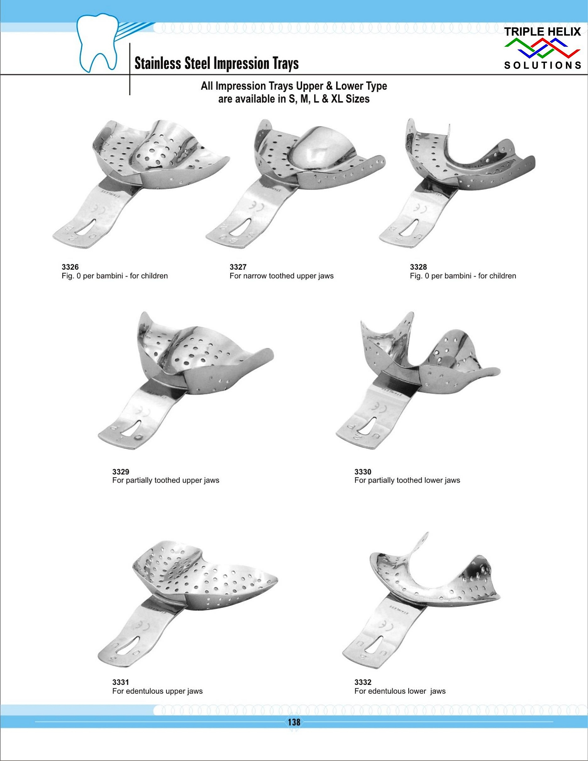 Stainless Steel Impression Trays - page 138