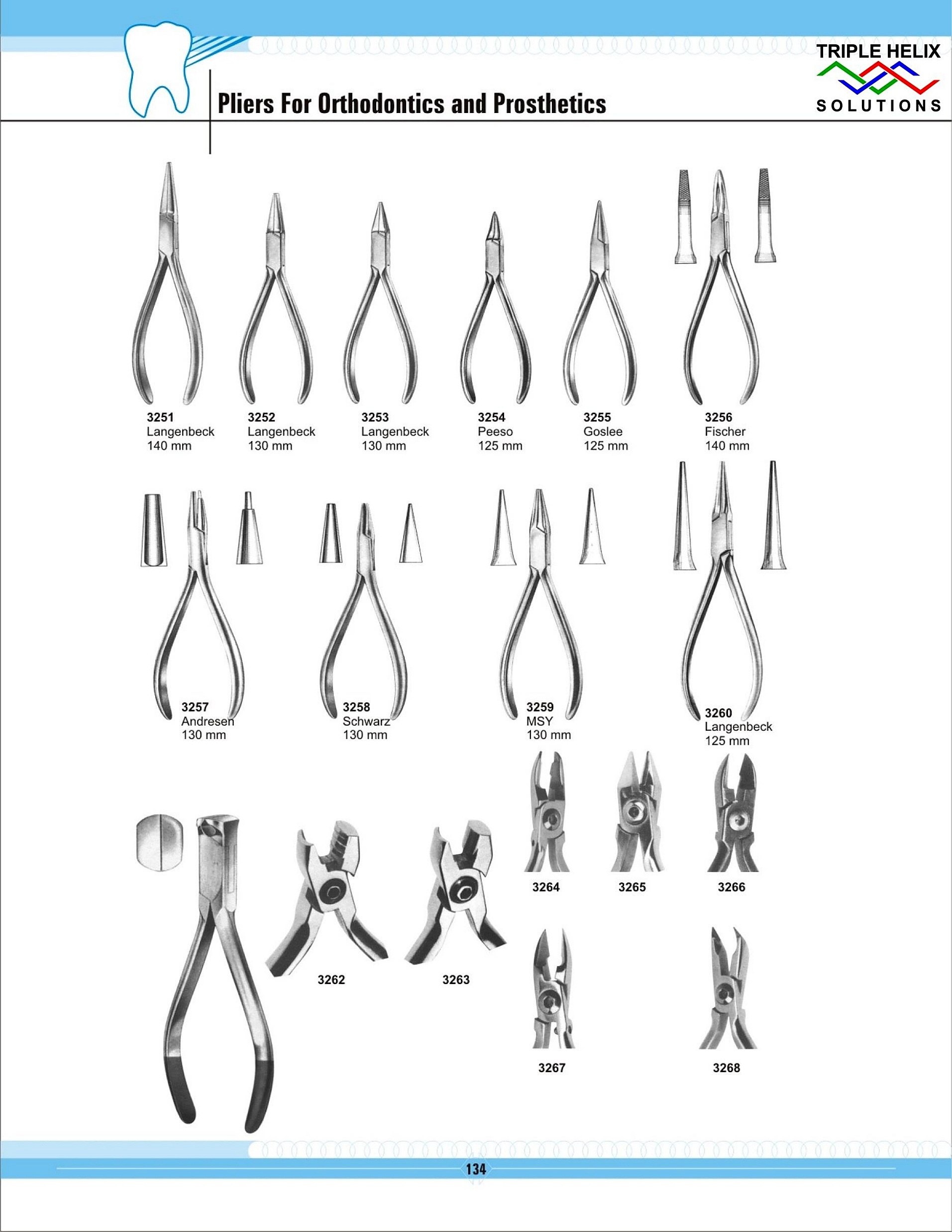 Pliers for Orthodontics and Prosthetics - page 134