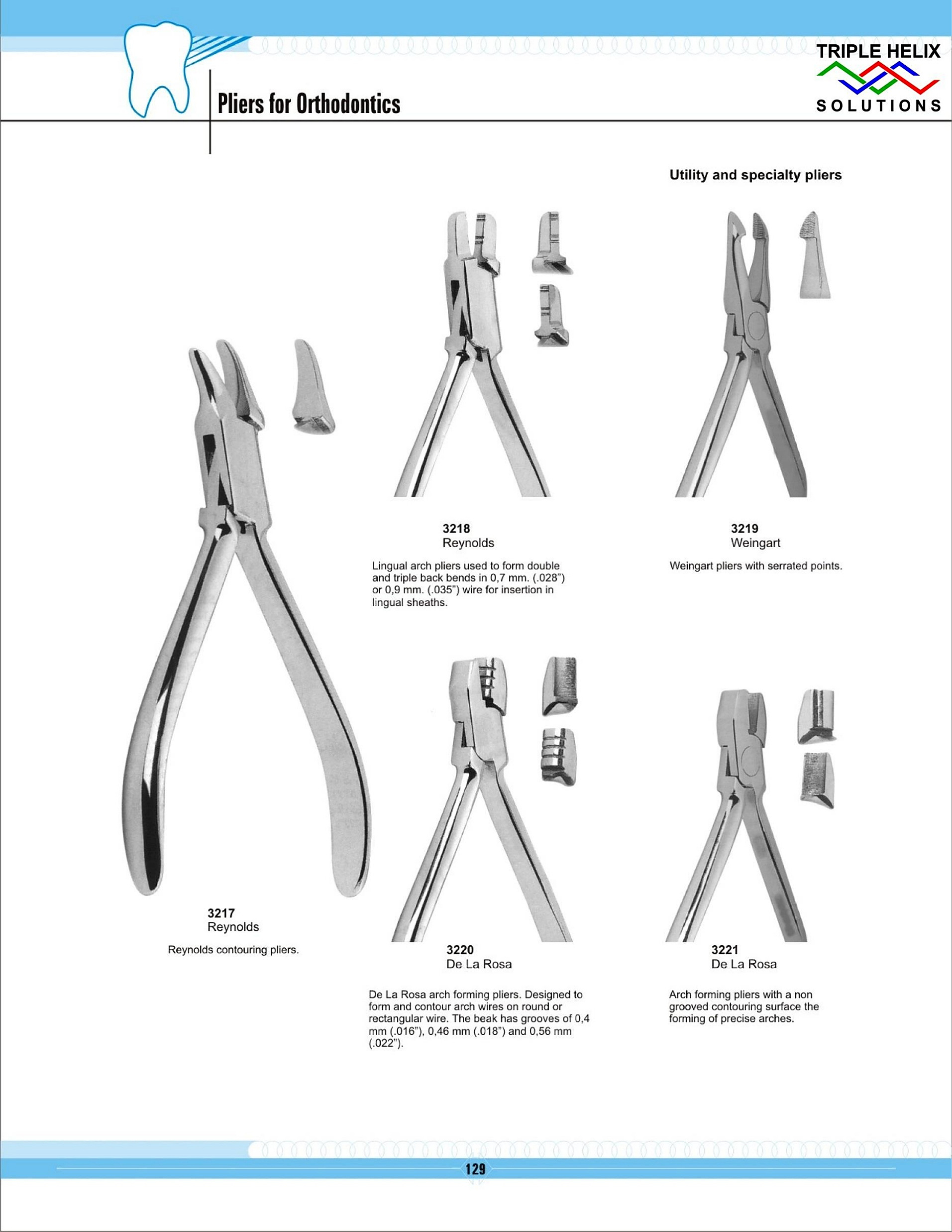 Pliers for Orthodontics - page 129