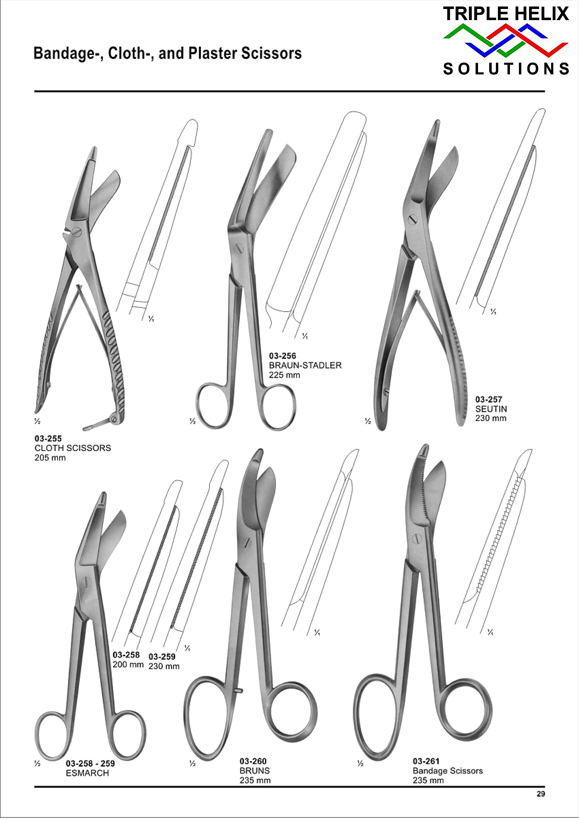Bandage-, Cloth-, and Plaster Scissors - page 29