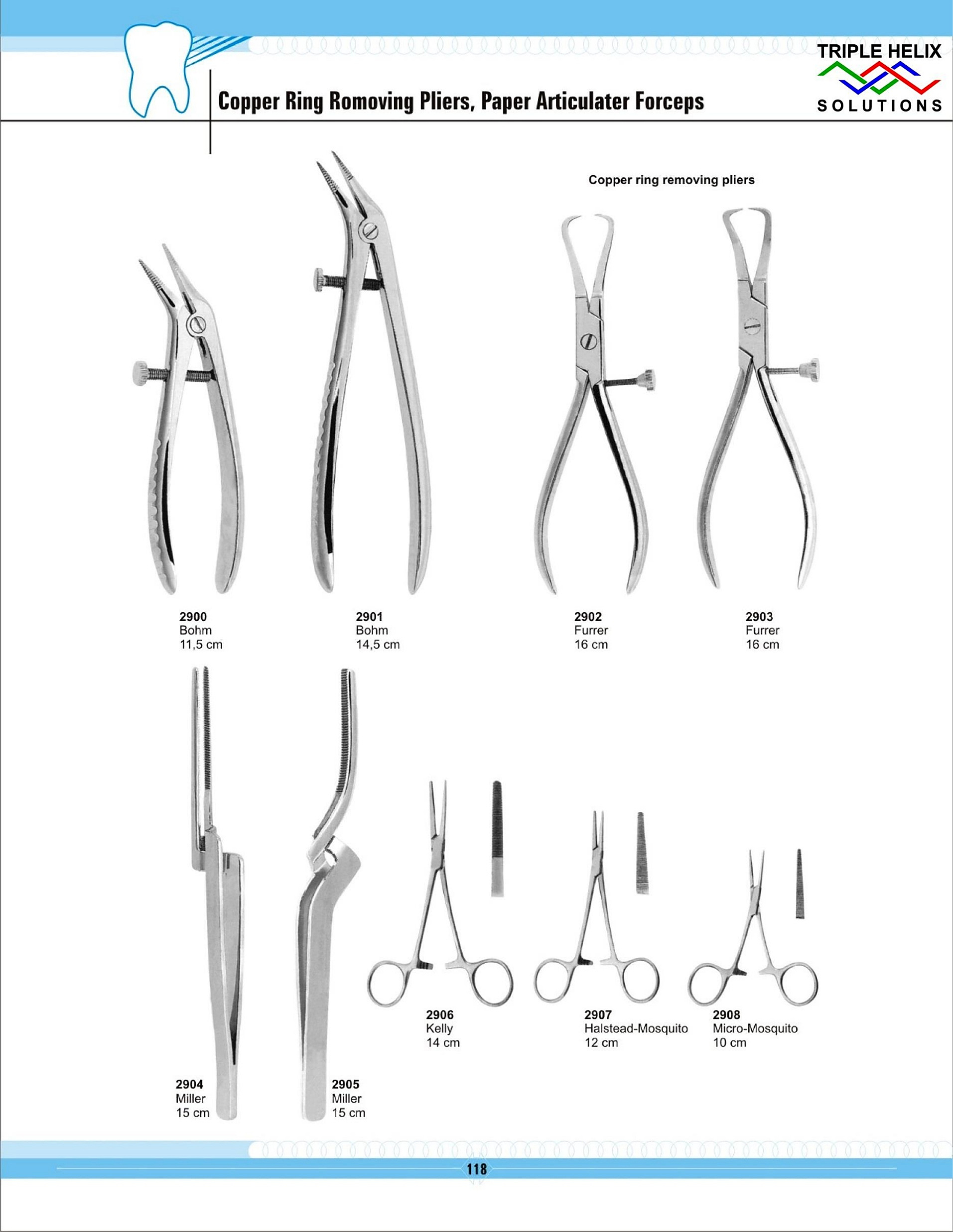 Copper Ring Removing Pliers & Articulating Forceps