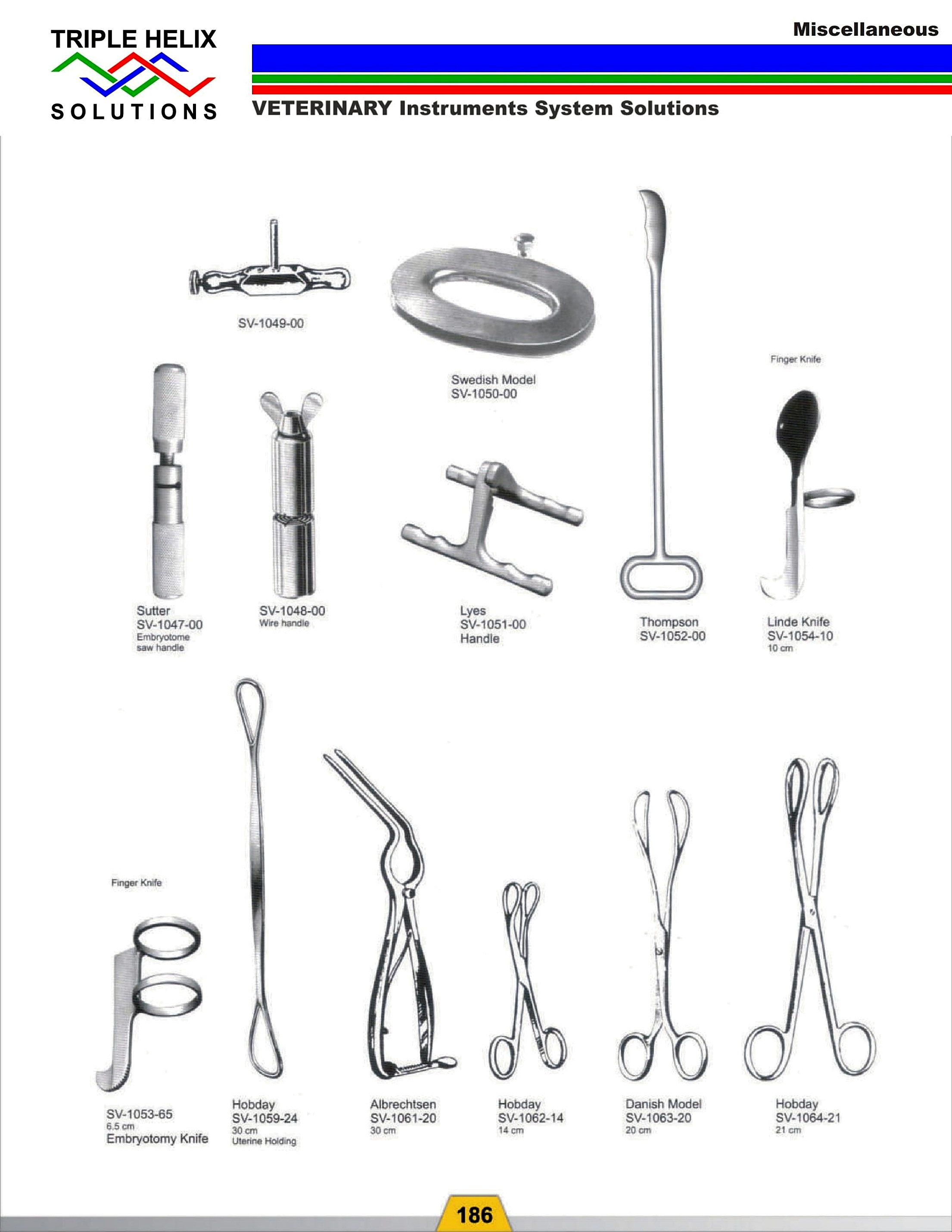 Embryotomy Knives and Uterine Instruments - page 13