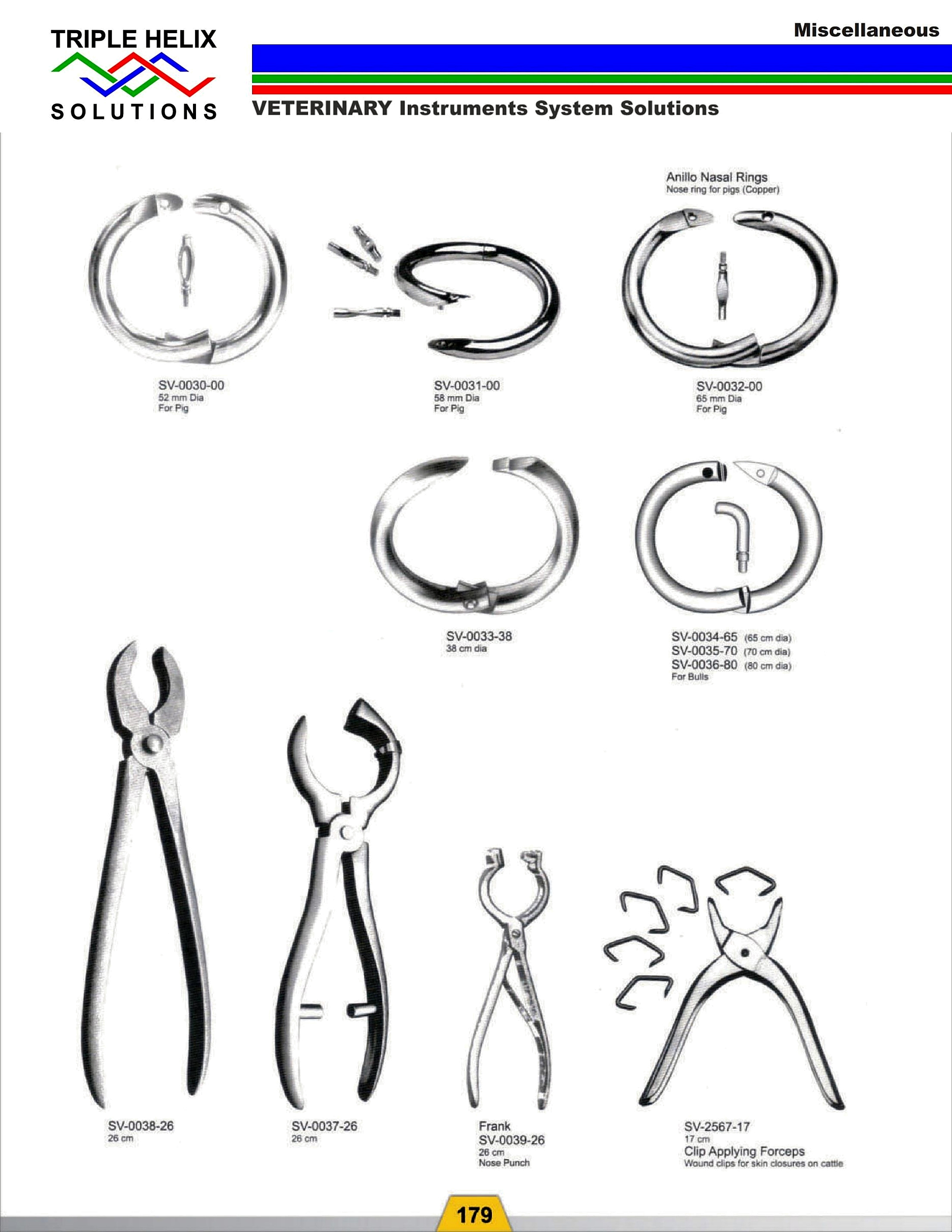 Nose Rings, Clip Forceps and Wound Clips - page 6