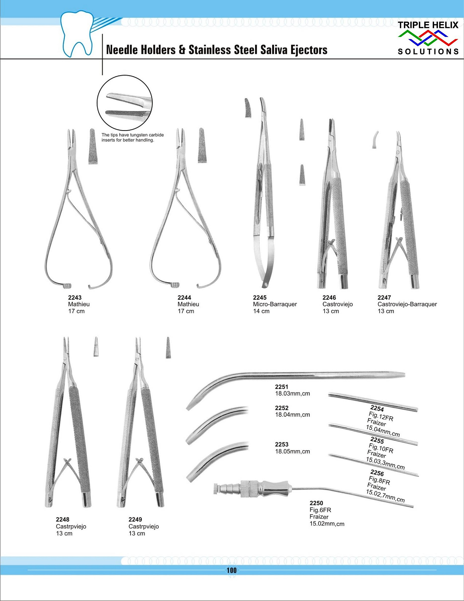 Needle Holders & Stainless Steel Saliva Ejectors - page 100