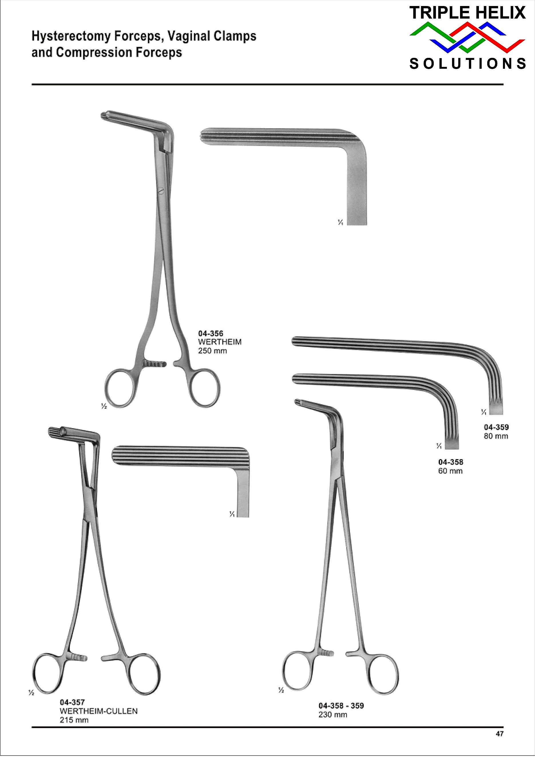 Hysterectomy Forceps, Vaginal Clamps - page 47