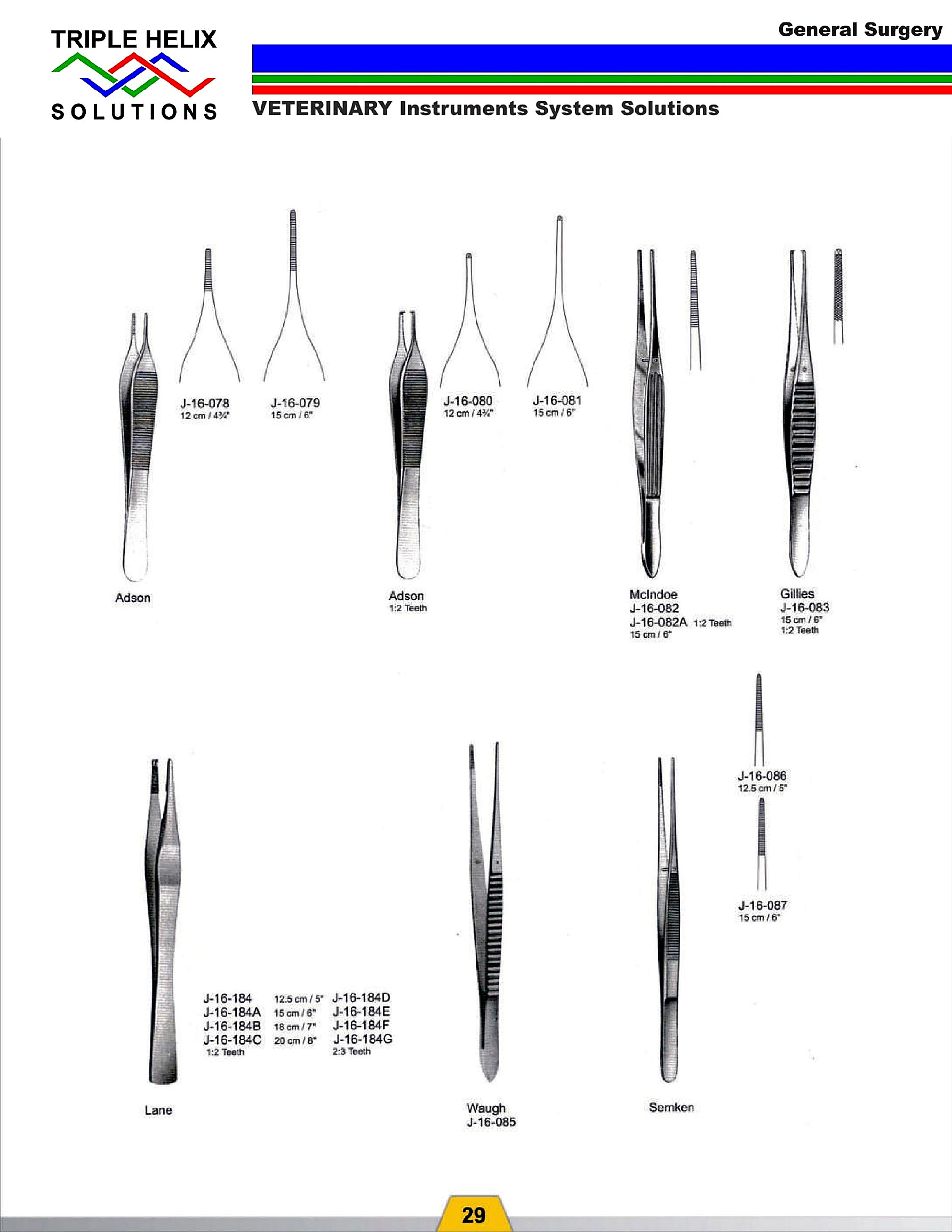 Adson, McIndoe and Tissue Forceps - page 22